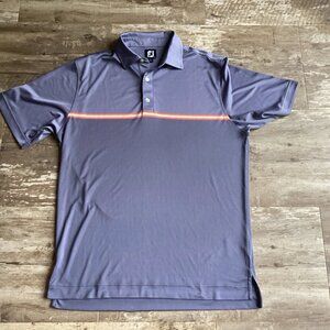 FOOTJOY Performance Polo Gray Stretch Short Sleeve Golf Shirt Men's Large